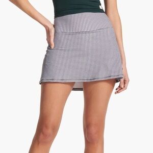 Vuori Black and White Checkered Skort